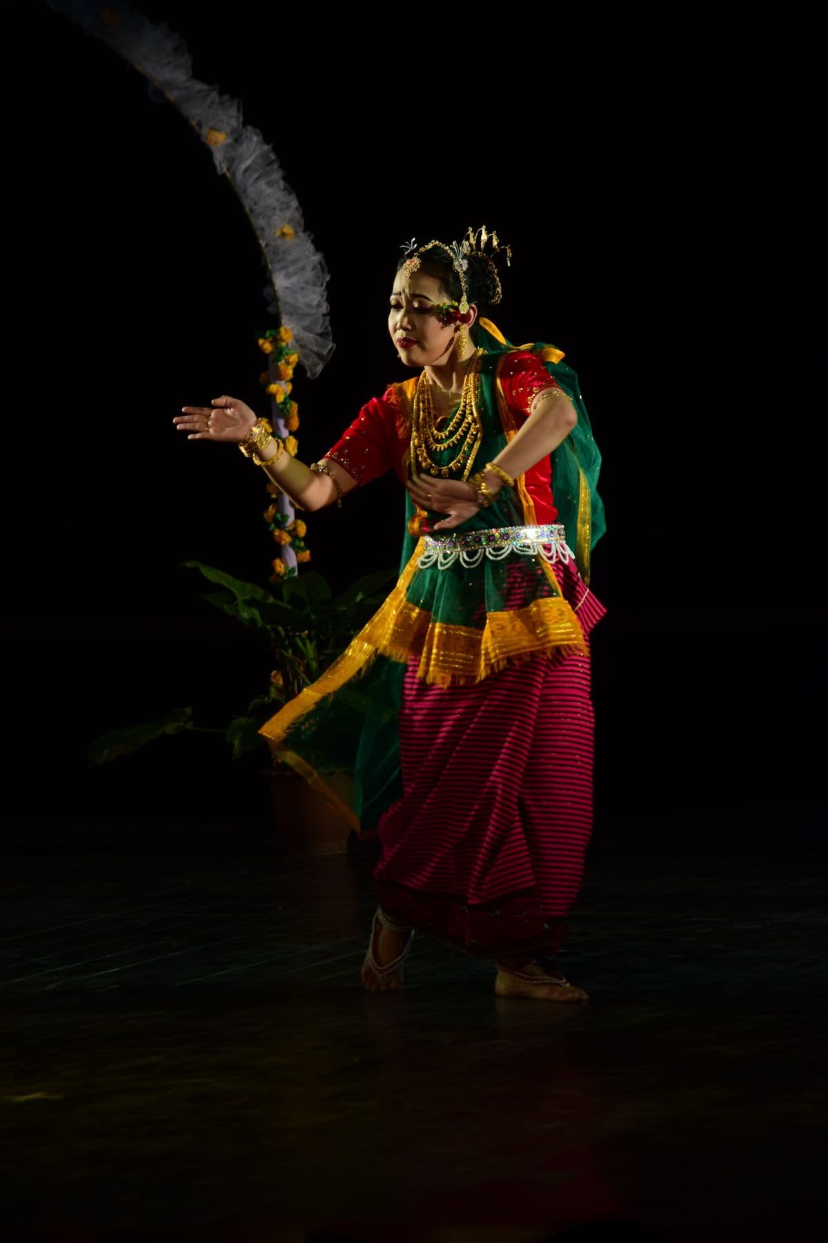 Student Arangetram recital performance at Raanaa International School